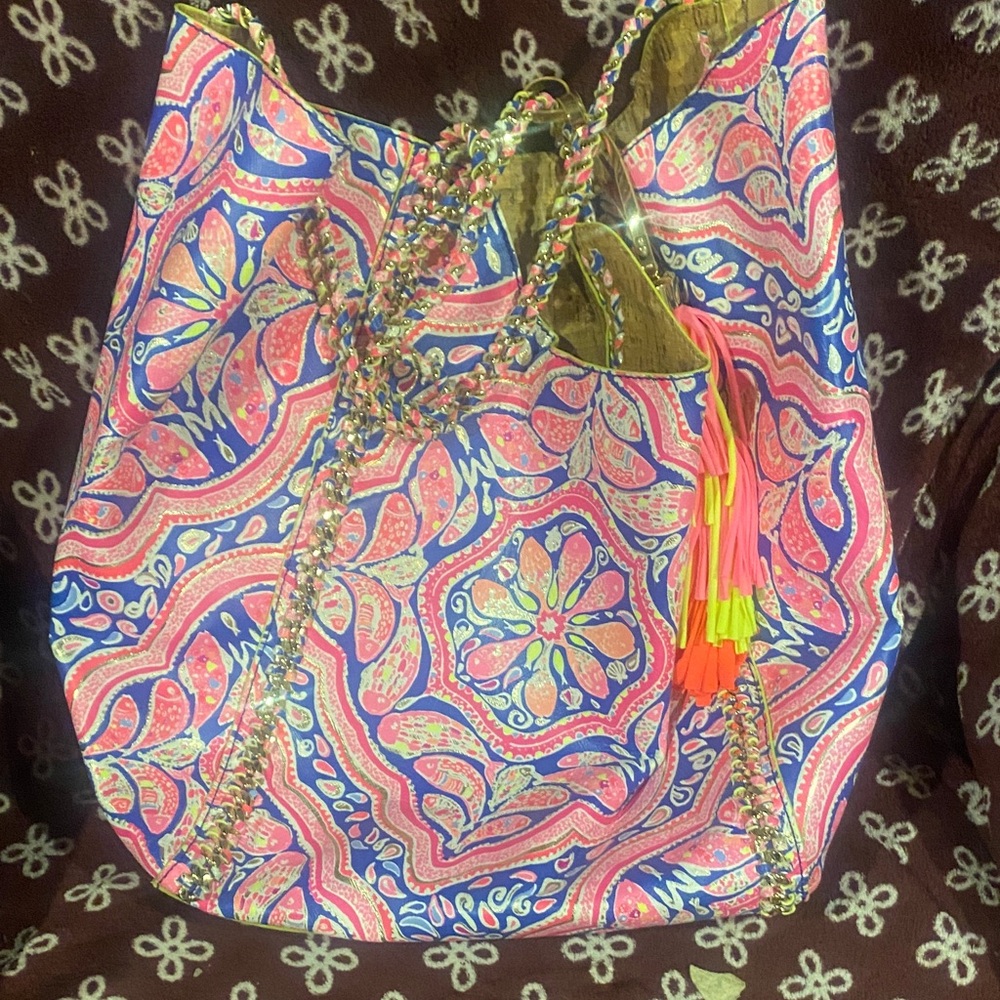 Lilly Pulitzer Colorful Paisley Tote Bag